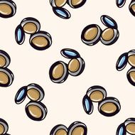 cosmetics cartoon seamless pattern background
