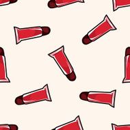 lipstick cartoon seamless pattern background N3