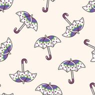 Umbrella cartoon seamless pattern background N26