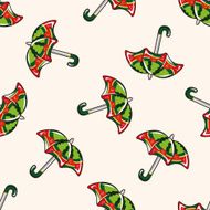 Umbrella cartoon seamless pattern background N28