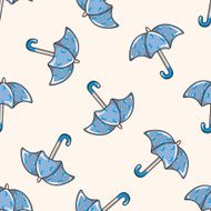 Umbrella cartoon seamless pattern background N32