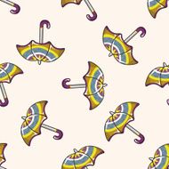 Umbrella cartoon seamless pattern background N33