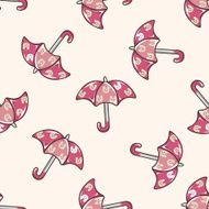 Umbrella cartoon seamless pattern background N34