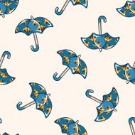 Umbrella cartoon seamless pattern background N35