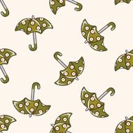 Umbrella cartoon seamless pattern background N36