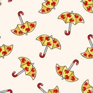 Umbrella cartoon seamless pattern background N37