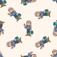 shopper theme emets cartoon seamless pattern background N4