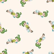 shopper theme emets cartoon seamless pattern background N5