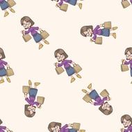 shopper theme emets cartoon seamless pattern background N6