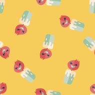 halloween candle flat icon eps10 seamless pattern background