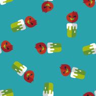 halloween candle flat icon eps10 seamless pattern background N3