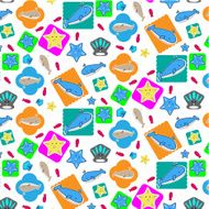 undersea animal seamless pattern