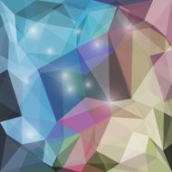 Abstract bright polygonal triangular background with glaring lights for design N9