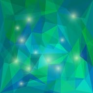 Abstract bright polygonal triangular background with glaring lights for design N10