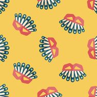 party mask flat icon eps10 seamless pattern background