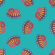 party mask flat icon eps10 seamless pattern background N2
