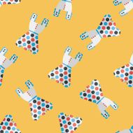 woman dress flat icon eps10 seamless pattern background N5