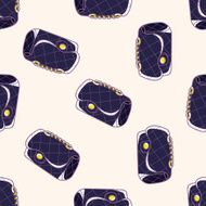 Clutch cartoon seamless pattern background