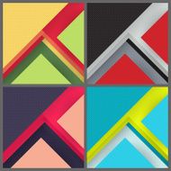 Set of banner templates with geometric pattern N4
