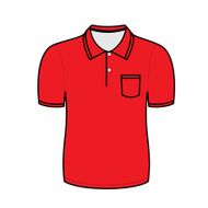 Red polo shirt outline