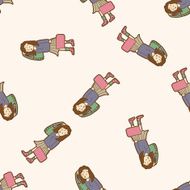 shopper theme emets cartoon seamless pattern background N10