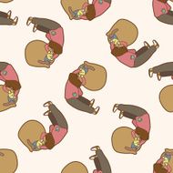 shopper theme emets cartoon seamless pattern background N12