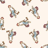 shopper theme emets cartoon seamless pattern background N15