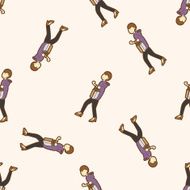 shopper theme emets cartoon seamless pattern background N16