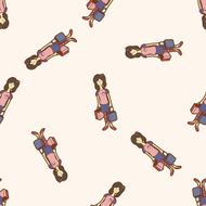 shopper theme emets cartoon seamless pattern background N17
