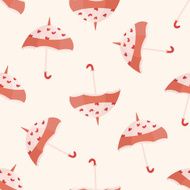 Umbrella cartoon seamless pattern background N38