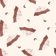 Umbrella cartoon seamless pattern background N44