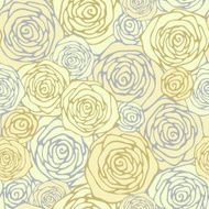 Seamless pattern with decorative roses Floral background