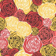 Seamless pattern with decorative roses N13