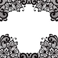 Flower vector ornament frame N12