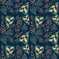 Leaf decorative seamless pattern