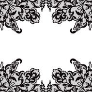Flower vector ornament frame N13