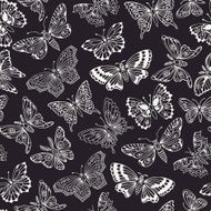 seamless pattern with decorative butterflies N6