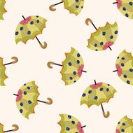 Umbrella theme emets cartoon seamless pattern background N16