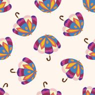Umbrella theme emets cartoon seamless pattern background N18