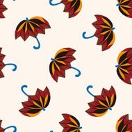 Umbrella theme emets cartoon seamless pattern background N20