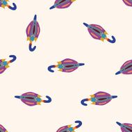 Umbrella theme emets cartoon seamless pattern background N24