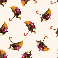 Umbrella theme emets cartoon seamless pattern background N25