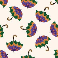 Umbrella theme emets cartoon seamless pattern background N27