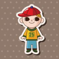 boy man cartoon theme elements N152