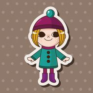 lady girl cartoon theme elements N155