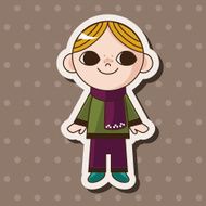 boy man cartoon theme elements N155