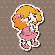 lady girl cartoon theme elements N160