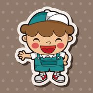 boy man cartoon theme elements N156