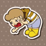 boy man cartoon theme elements N158