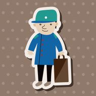 boy man cartoon theme elements N159
